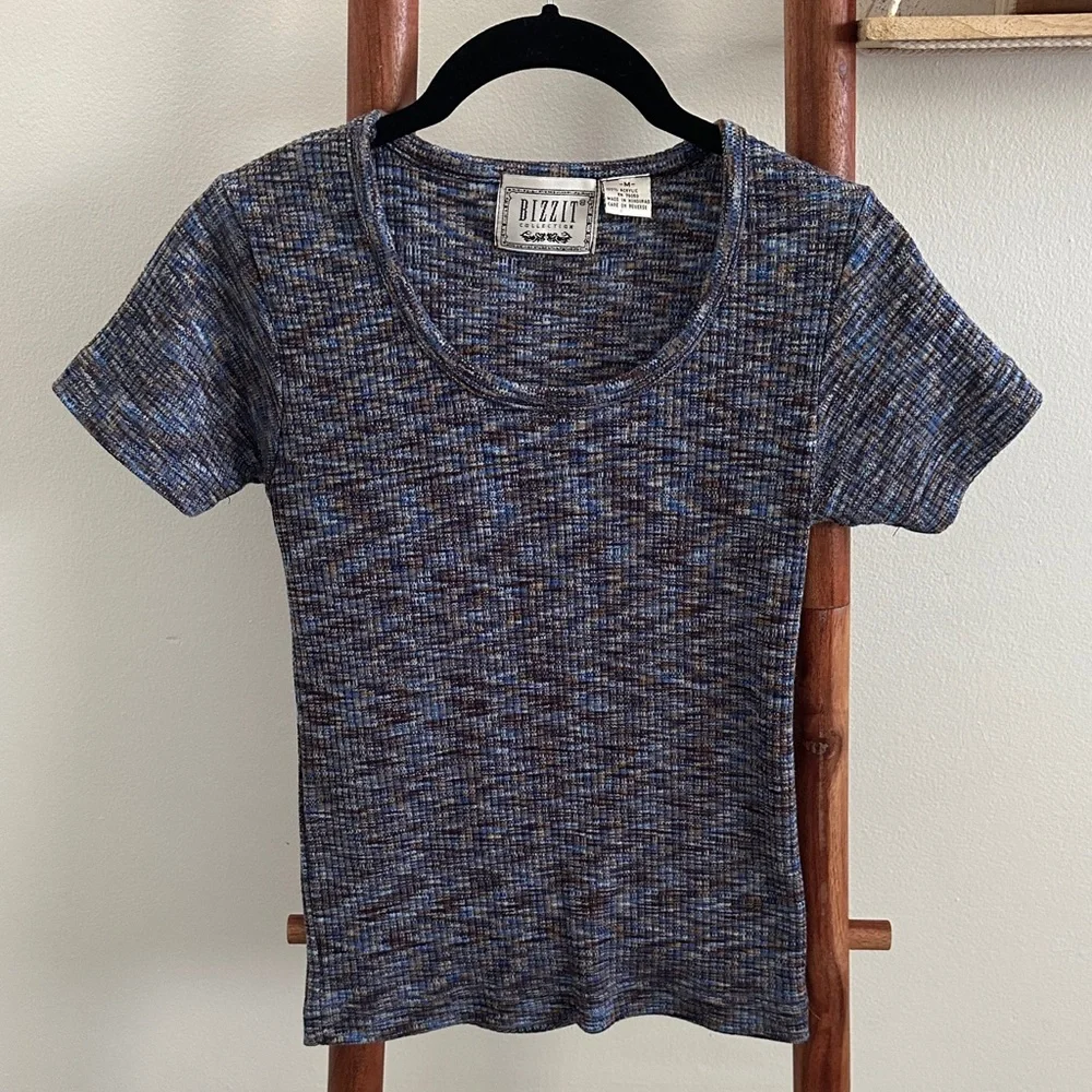 Vintage ribbed knit tee - Picture 1 of 7